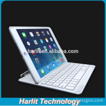Mechanical Aluminum Bluetooth Keyboard Cover Case For iPad Air 2 Ultrathin White 7 Color Back Light